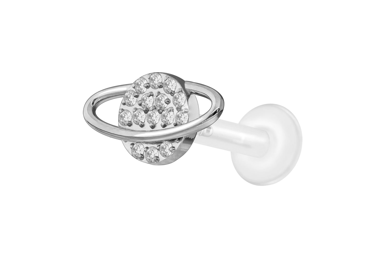 PTFE Labret mit Innengewinde + Titan-Aufsatz KRISTALLPLANET